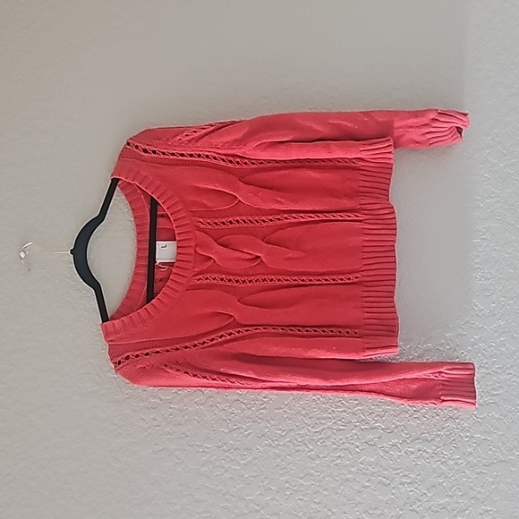 Anthropologie Sweaters - Far away from close pumpkin orange cropped sweater